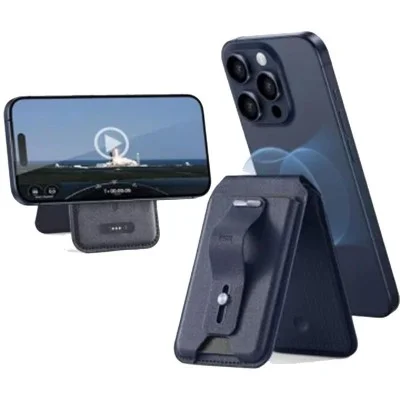 ESR HaloLock Geo Wallet Grip Stand - Blue Titanium